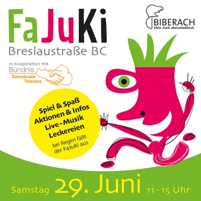 Fest zum 75. Geburtstag des Grundgesetzes mit dem FaJuKi in der Breslaustraße am 29. Juni 2024